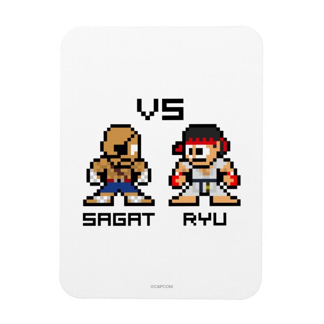 8bit Sagat VS Ryu Magnet (Vertical)