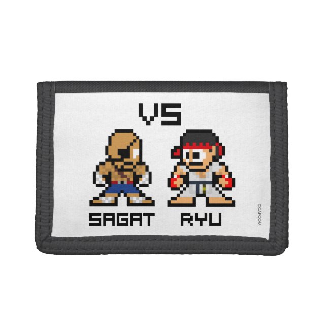 8bit Sagat VS Ryu Tri-fold Wallet (Front)