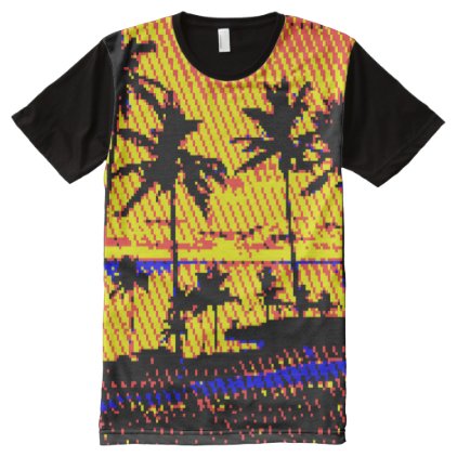 8Bit Sunset All-Over-Print Shirt