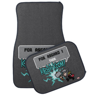 8Bit Thor Attack - For Asgard! Car Mat