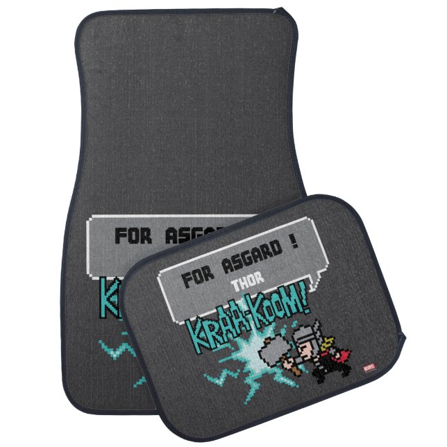 8Bit Thor Attack - For Asgard! Car Mat (Set)
