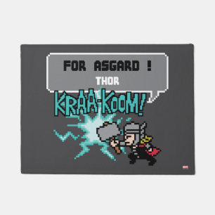 8Bit Thor Attack - For Asgard! Doormat