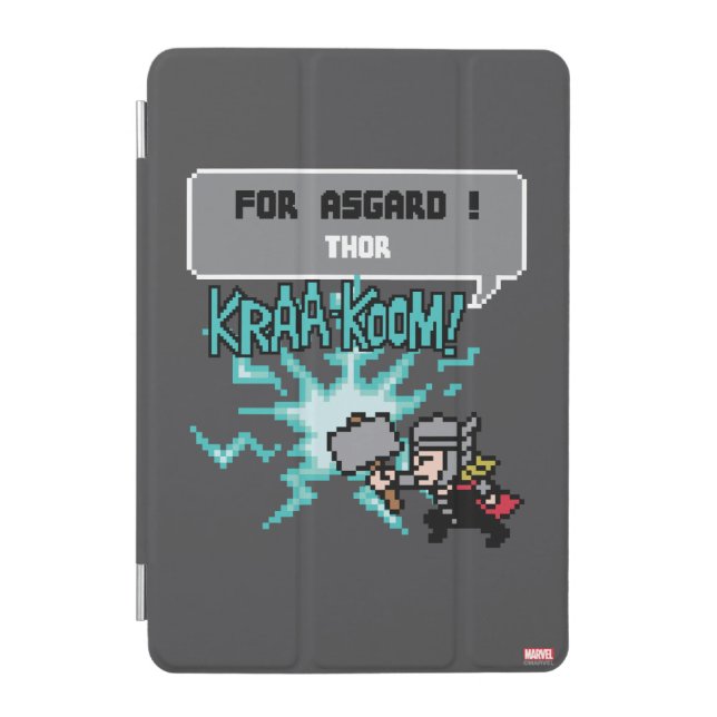 8Bit Thor Attack - For Asgard! iPad Mini Cover (Front)