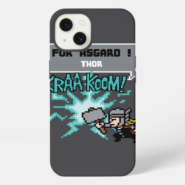 8Bit Thor Attack - For Asgard! Iphone Case (Back)