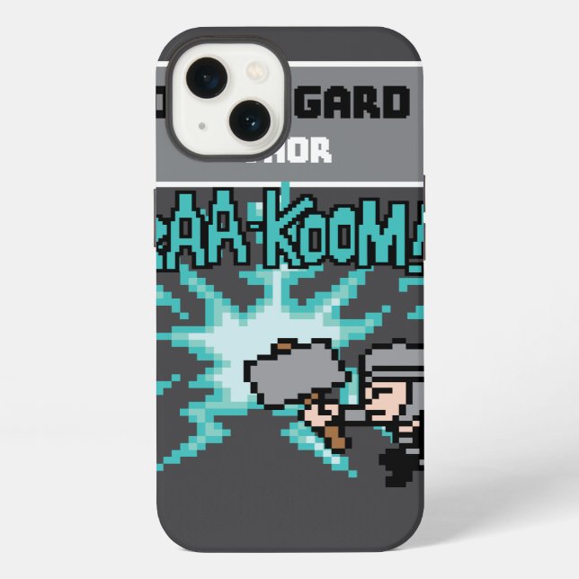 8Bit Thor Attack - For Asgard! Iphone Case (Back)