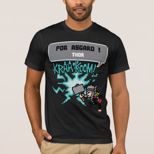 8Bit Thor Attack _ For Asgard T_Shirt