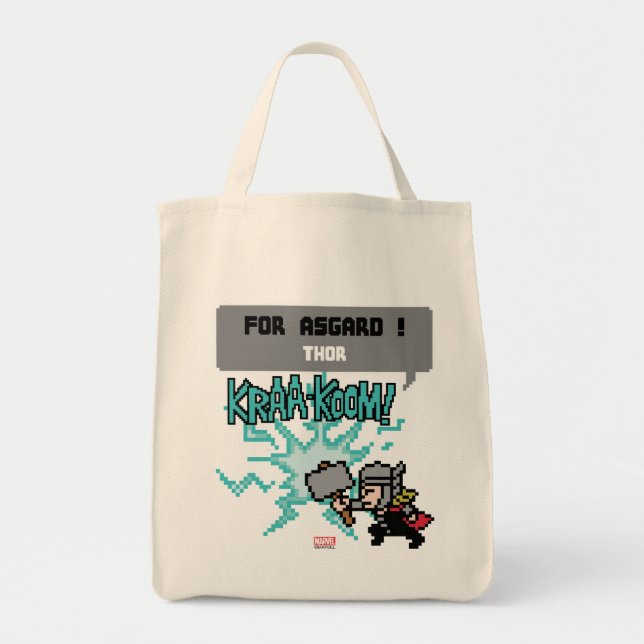 8Bit Thor Attack - For Asgard! Tote Bag (Front)
