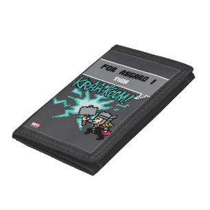 8Bit Thor Attack - For Asgard! Tri-fold Wallet