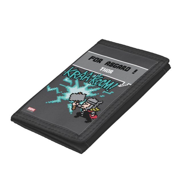 8Bit Thor Attack - For Asgard! Tri-fold Wallet (Bottom)