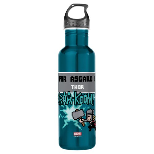 8Bit Thor Attack _ For Asgard Water Bottle