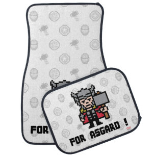 8Bit Thor - For Asgard! Car Floor Mat