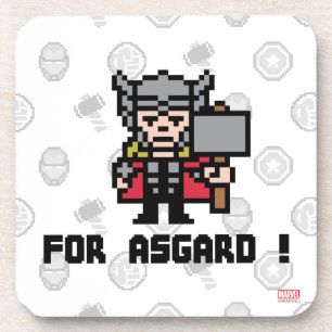 8Bit Thor - For Asgard! Drink Coaster