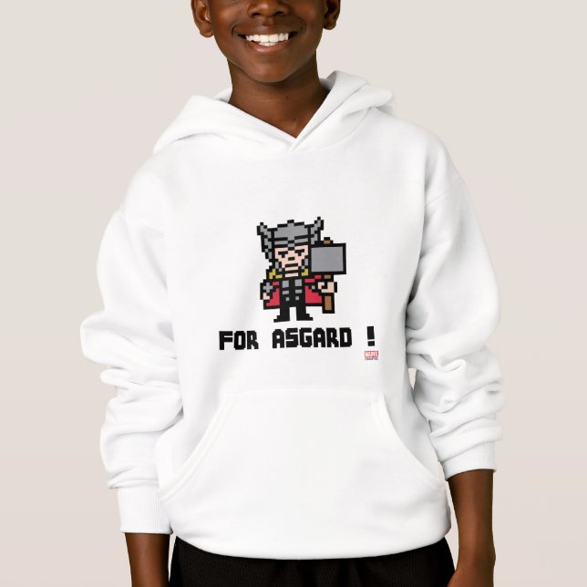 8Bit Thor - For Asgard! Hoodie (Front)
