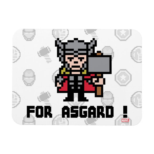 8Bit Thor - For Asgard! Magnet (Horizontal)