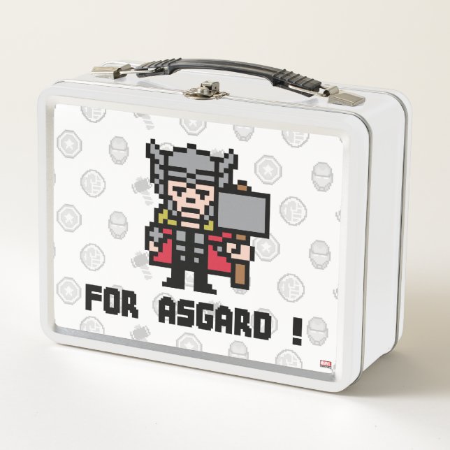 8Bit Thor - For Asgard! Metal Lunch Box (Front)