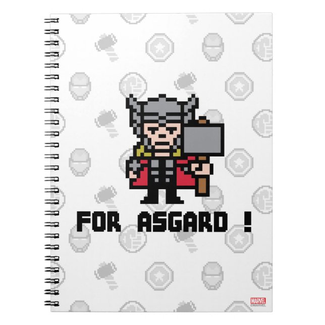 8Bit Thor - For Asgard! Notebook (Front)