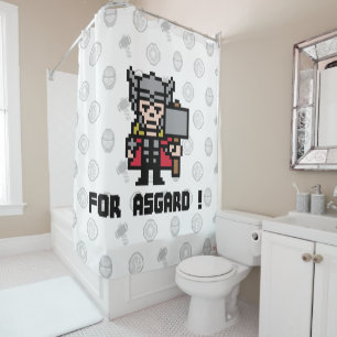 8Bit Thor - For Asgard! Shower Curtain