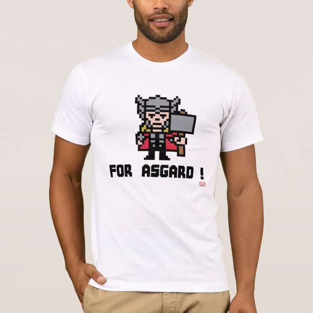 8Bit Thor - For Asgard! T-Shirt (Front)