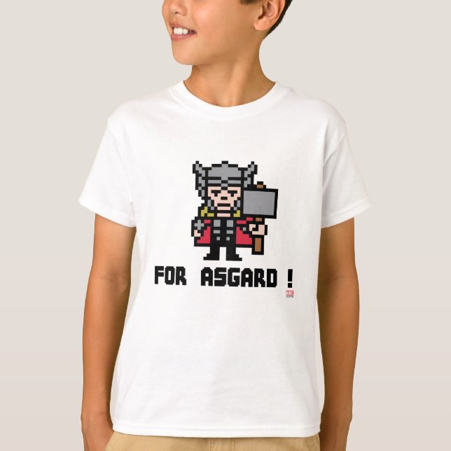 8Bit Thor - For Asgard! T-Shirt (Front)