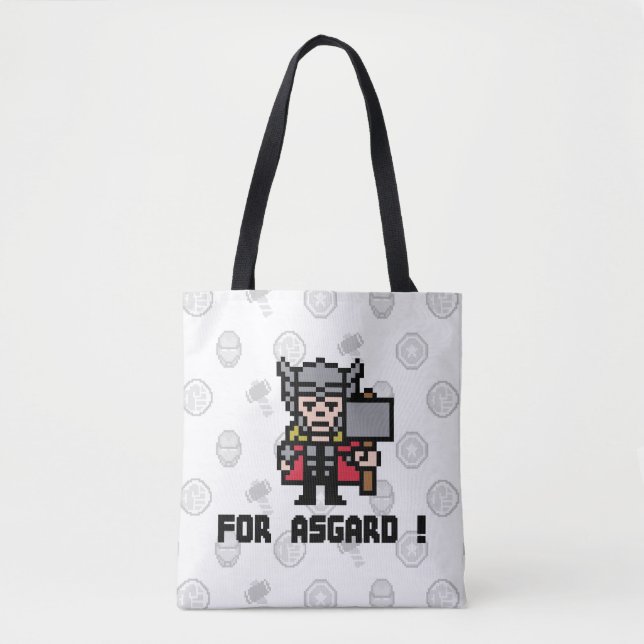 8Bit Thor - For Asgard! Tote Bag (Front)