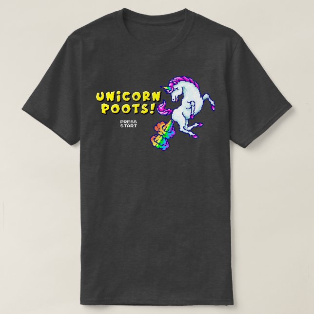 8Bit Unicorn Poots T-Shirt (Design Front)