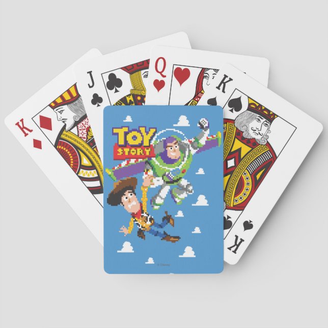8Bit Woody and Buzz Lightyear Playing Cards (Back)