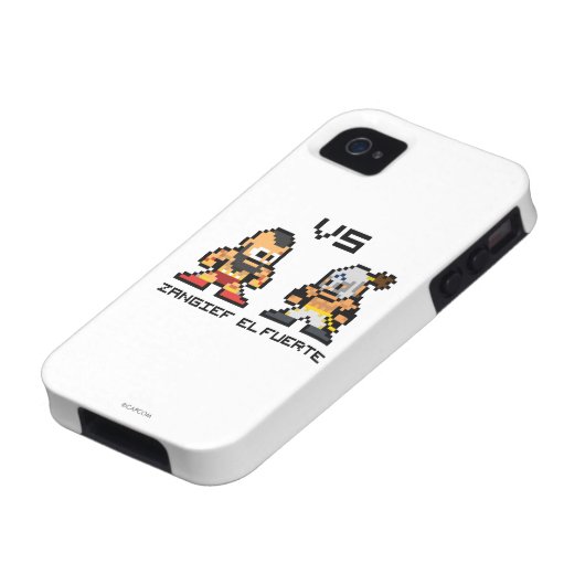 8bit Zangief VS El Fuerte Case-Mate iPhone Case (Bottom)