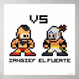 8bit Zangief VS El Fuerte Poster