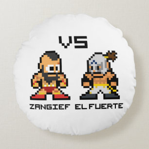 8bit Zangief VS El Fuerte Round Pillow