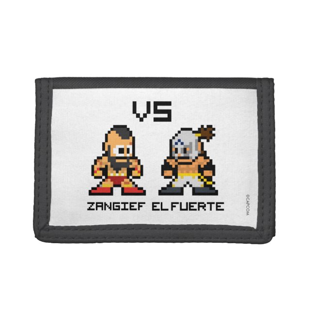 8bit Zangief VS El Fuerte Tri-fold Wallet (Front)
