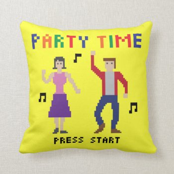 8bits Party Time - Throw Pillow by LVMENES at Zazzle