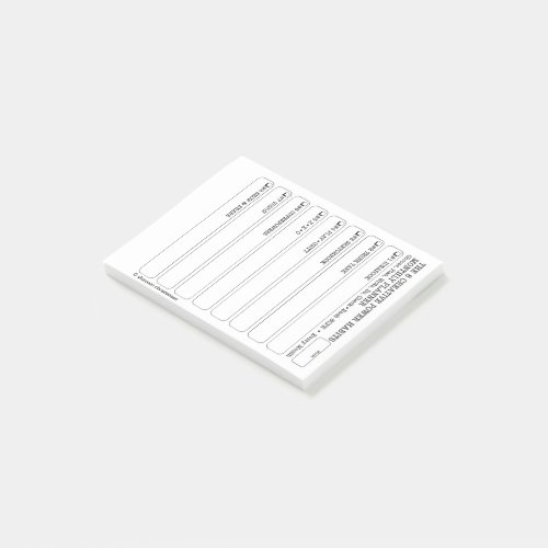 8CPH Monthly Planner Tracker Pad Post_it Notes