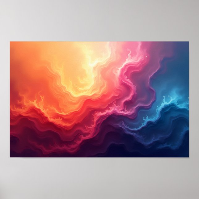 8K Abstract Visions: Modern Textures & Fluid Art Poster (Front)