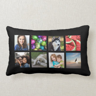 8p-1, Personalized Photo Collage Lumbar Pillow