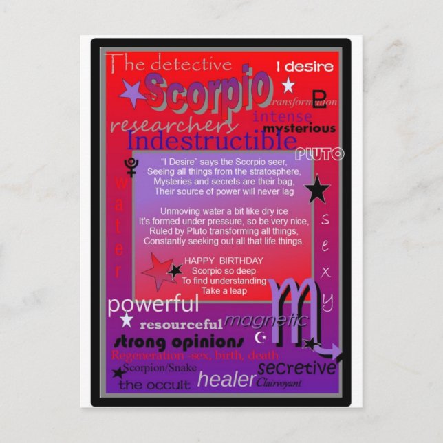 8SCORPIO.jpg Postcard (Front)