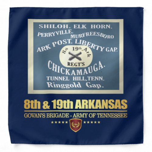 8th  19th Arkansas Infantry F10 Bandana