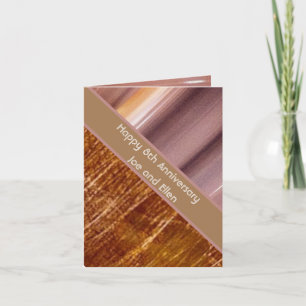 8th Anniversary, Bronze and Pottery Card