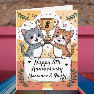 8th Anniversary Wedding cats