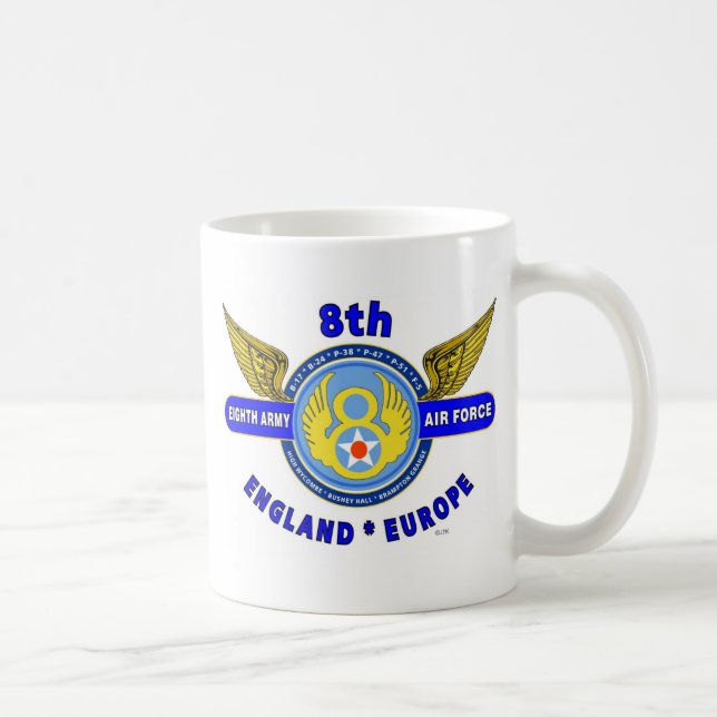 8TH ARMY AIR FORCE "ARMY AIR CORPS" WW II COFFEE MUG (Right)