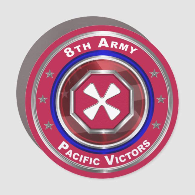 8th Army Customized Car Magnet (Front)