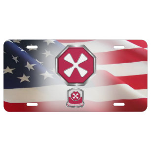 8th Army Customized Patch & Insignia License Plate