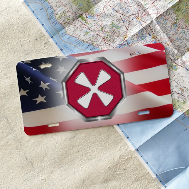 8th Army Customized Patch License Plate (In Situ)