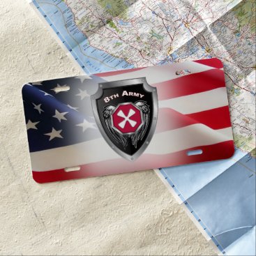 8th Army Customized Shield License Plate 8th Army Customized Shield License Plate