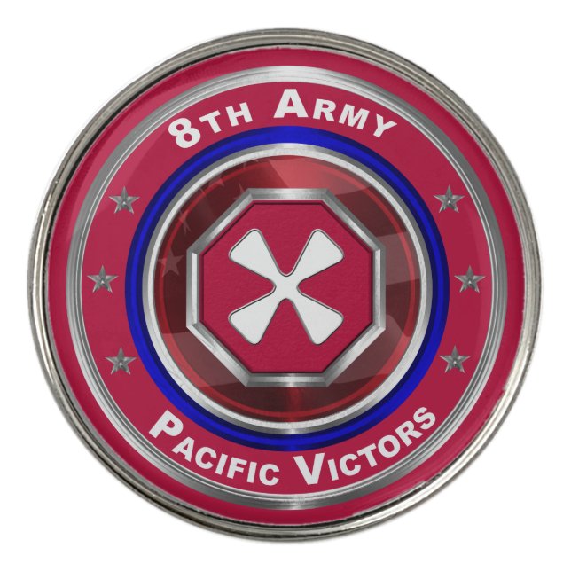 8th Army “Pacific Victors” Golf Ball Marker (Front)