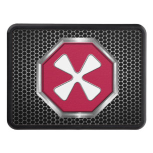 8th Army Silver Framed Patch   Hitch Cover