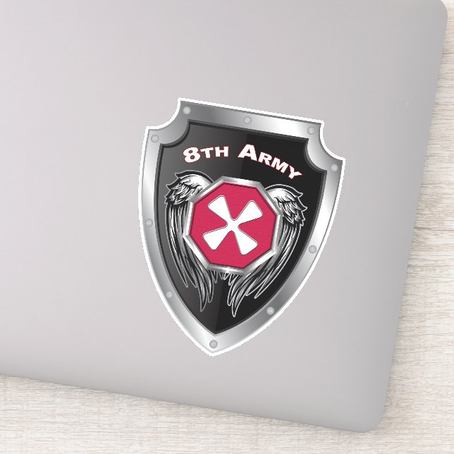 8TH ARMY STICKER (Detail)