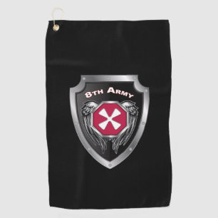8th Army Veteran Custom Shield Golf Towel