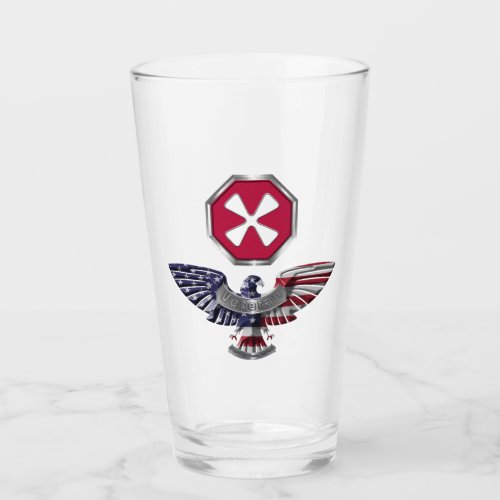 8th Army Veteran Eagle Glass