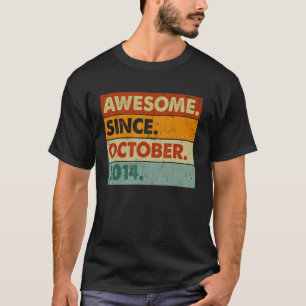 8th Birthday  8 Years Old Awesome Since October 20 T-Shirt