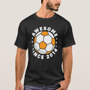 8Th Birthday Awesome Since 2014 8 Years Old Soccer T-Shirt